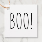 ブー!ハローウィンパーティ。白黒シンプル可愛 フェイバータグ (正面)