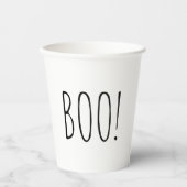 ブー！ハローウィンパーティ。白黒シンプル可愛 紙コップ (正面)