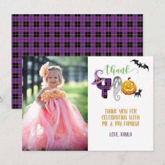 ブー バッシュ サンクス フォト カード (正面/裏面)