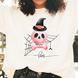 ブー&ピンクスカルハロウィーン Tシャツ