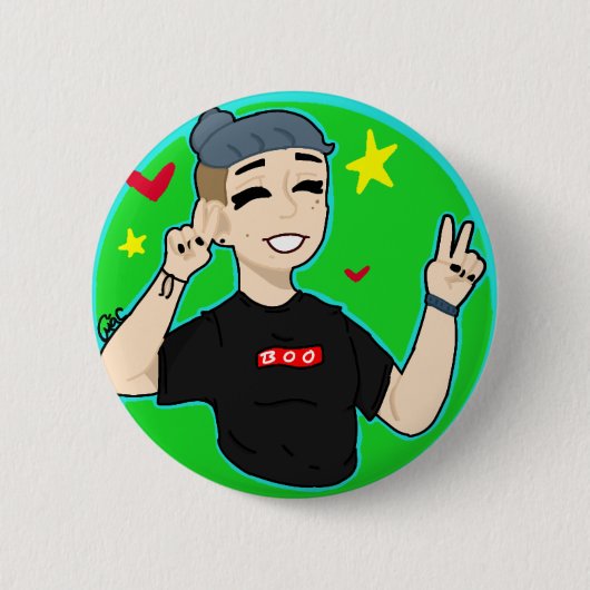 ブー·ピース·キッド 缶バッジ (正面)