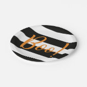ブー!ブラックストライプ紙プレート ペーパープレート (アングル)