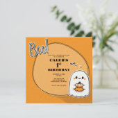 ブー!リトル幽霊ハロウィーン1st誕生日パーティー 招待状 (スタンド正面)