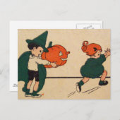 ブー!(ヴィンテージハロウィンカード) ポストカード (正面/裏面)