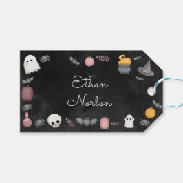ブー！不気味子供の誕生日パーティー ギフトタグ