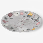 ブー！不気味子供の誕生日パーティー ペーパープレート (アングル)