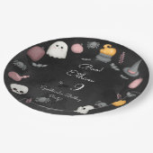 ブー！不気味子供の誕生日パーティー ペーパープレート (アングル)