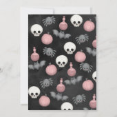 ブー!不気味子供の誕生日パーティー 招待状 (裏面)