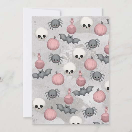 ブー!不気味子供の誕生日パーティー 招待状 (裏面)