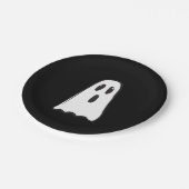 ブー！可愛い不気味幽霊ハロウィーンの衣装パーティー ペーパープレート (アングル)