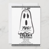 ブー！可愛不気味い幽霊ハローウィンパーティ 招待状 (正面)