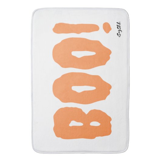 ブー、怖い バスマット (正面縦)