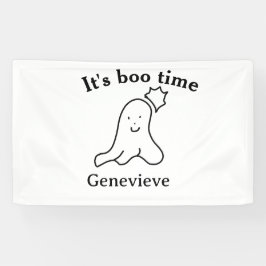 ブー（恋人）の日 ハロウィン デート ゴースト ブラック 横断幕