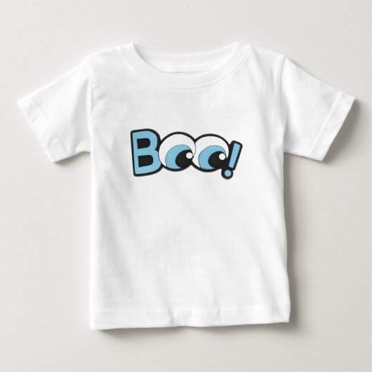 ブー!漫画の目のTシャツ ベビーTシャツ (正面)