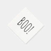 ブー。白黒ミニマルハローウィンパーティ スタンダードカクテルナプキン (角)