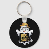 ブー、私はハロウィンの愛不気味者のための幽霊おもしろい キーホルダー (裏面)