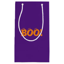 ブー！紫色のオレンジ色の眼球タイポグラフィハロウィン