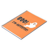 ブー!自閉症だ!幽霊Tシャツ ノートブック (左側)