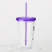 ブー！赤面幽霊かわいいハロウィーン アクリルタンブラー (右)