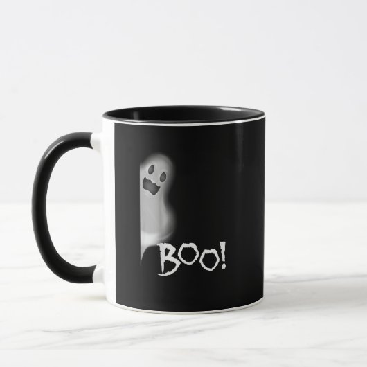 ブー!隠しおもしろいぺきピーカブー怖いハロウィーン マグカップ (左)