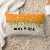 ブーY'all眼球がリネンハロウィンおもしろいを振りかけるもの ランバークッション (ブランケット)