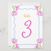 ブ地中海のガインビレ結婚リアのテーブル番号 (正面)