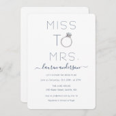 ブ恋しく思リダルのモダンお誘い 招待状 (正面/裏面)