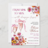 ブ恋しく思リダル夫人への招待テンプレートピンク 招待状 (正面)