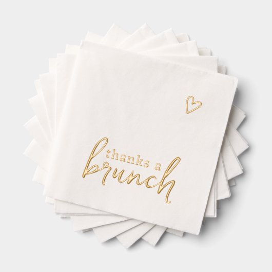 ブ感謝していリンチ愛ハートミニマリスト 箔ナプキン (インサイチュ (積み重ね))