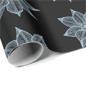 ブ淡い色のルーオンブラックスケッチ ラッピングペーパー (ロールコーナー)