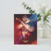 ブ疑問に思レスレットでブロックする女性 ポストカード (スタンド正面)