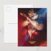 ブ疑問に思レスレットでブロックする女性 ポストカード (正面/裏面)