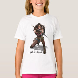 ブ疑問に思レスレットでブロックする女性 Tシャツ