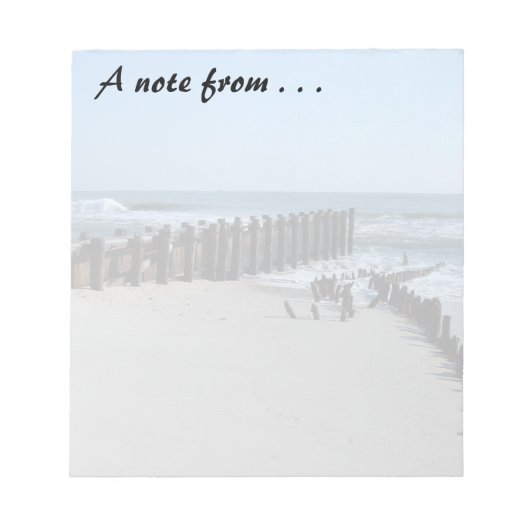 ブ素朴ルクヘッドオンビーチ ノートパッド (正面)