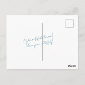 ブ素朴ルメンウィーフローラ名前をカスタムするギフトエンクロス ポストカード (裏面)