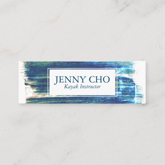 ブ素朴ース絵を描ストライプの手絵を描で スキニー名刺 (正面)