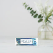 ブ素朴ース絵を描ストライプの手絵を描で スキニー名刺 (スタンド正面)