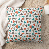 ブ絵を描ラシカラフルュ三角形パターン クッション (ブランケット)