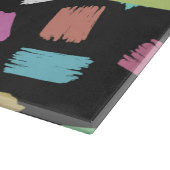 ブ絵を描ラシカラフル、ブラシストローク、名前 カッティングボード (角)