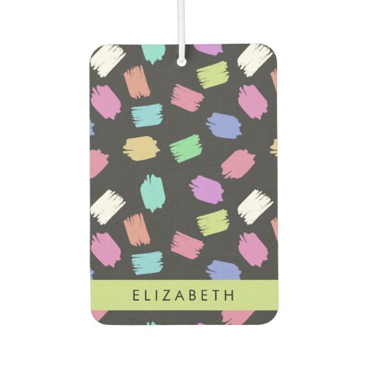 ブ絵を描ラシカラフル、ブラシストローク、名前 カーエアーフレッシュナー (正面)