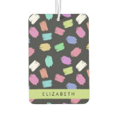 ブ絵を描ラシカラフル、ブラシストローク、名前 カーエアーフレッシュナー (裏面)