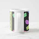 ブ絵を描ラシカラフル、ブラシストローク、名前 ジャンボコーヒーマグカップ (裏面)