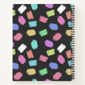 ブ絵を描ラシカラフル、ブラシストローク、名前 ノートブック (裏面)