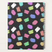 ブ絵を描ラシカラフル、ブラシストローク、名前 プランナー手帳 (裏面)