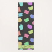 ブ絵を描ラシカラフル、ブラシストローク、名前 ヨガマット (正面)