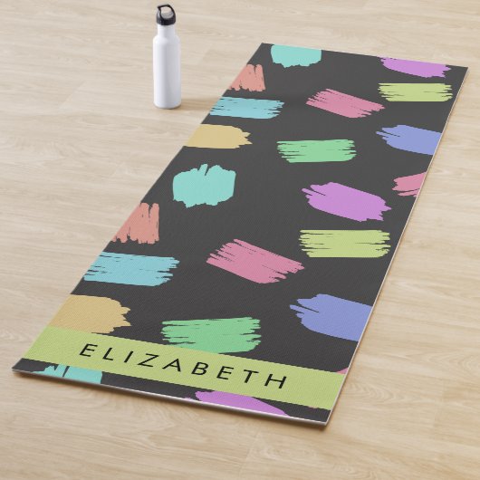 ブ絵を描ラシカラフル、ブラシストローク、名前 ヨガマット (インサイチュ)