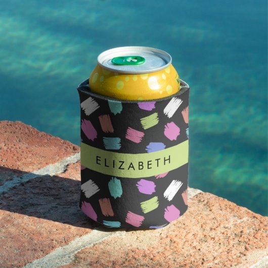 ブ絵を描ラシカラフル、ブラシストローク、名前 缶クーラー (インサイチュ プール)