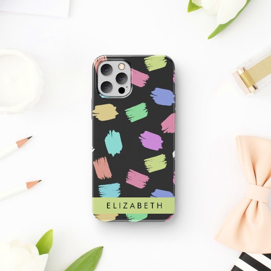 ブ絵を描ラシカラフル、ブラシストローク、名前 Case-Mate iPhoneケース