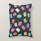 ブ絵を描ラシストロカラフルーク アクセントクッション (正面(垂直))