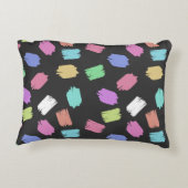 ブ絵を描ラシストロカラフルーク アクセントクッション (裏面)